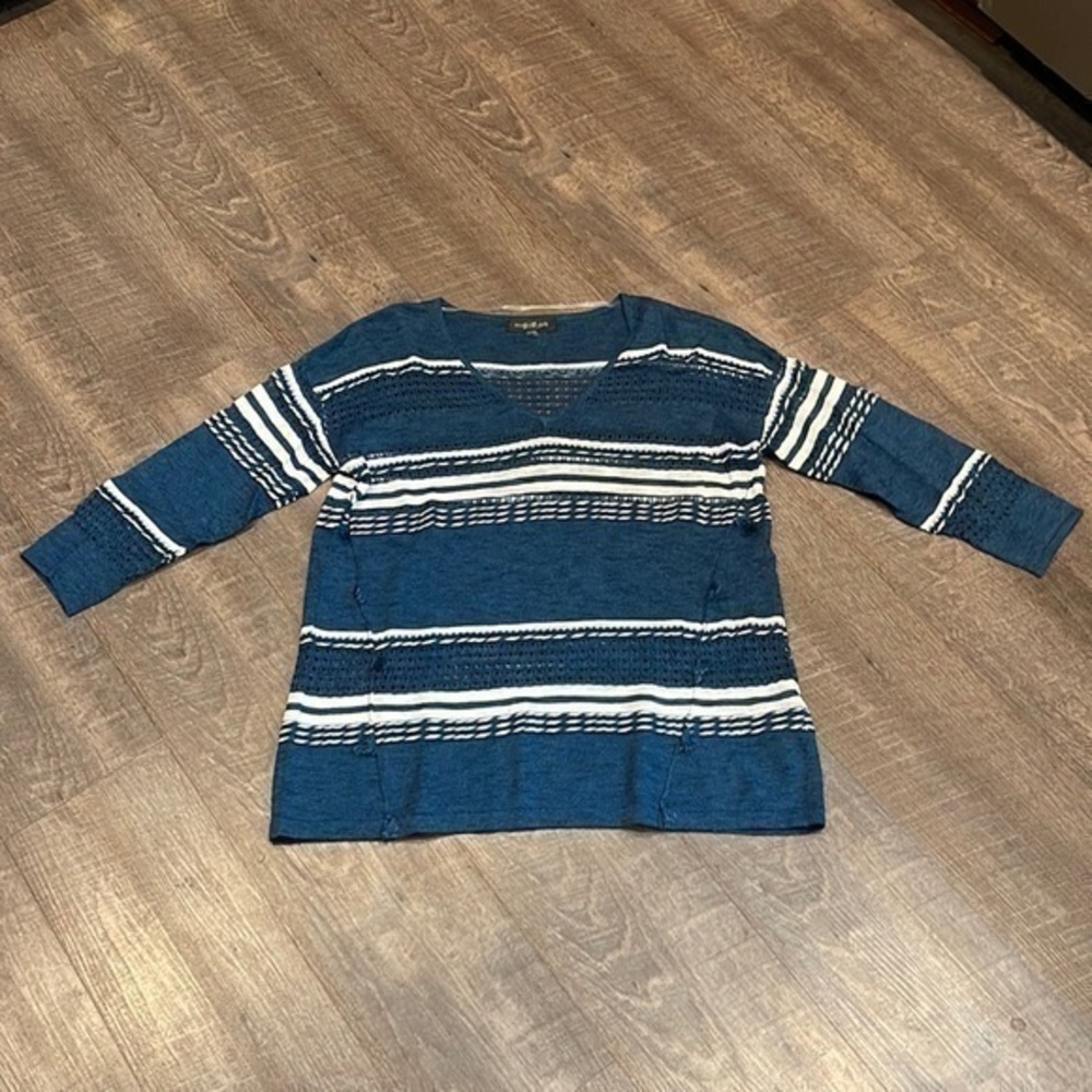 August Silk embroidered tassel summer sweater